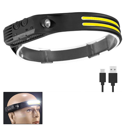 Silicone USB Rechargeable COB Headlight