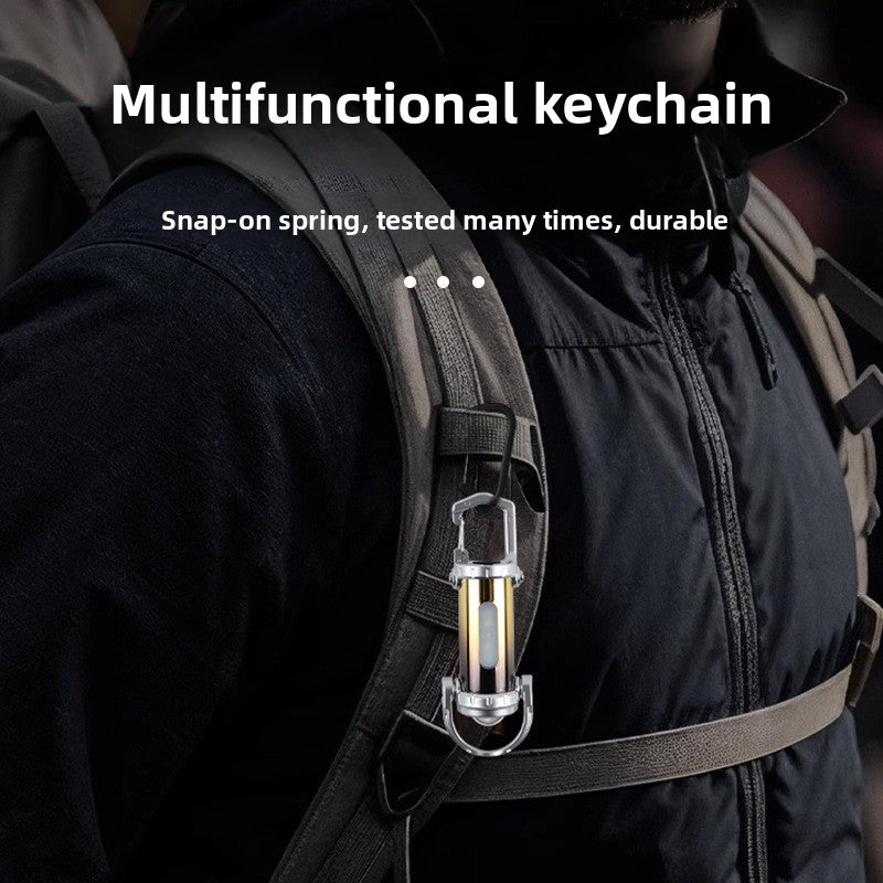 Multifunctional Keychain LED Flashlight with Emergency Light