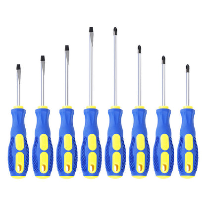 Strong magnetic cross screwdriver with massage handle