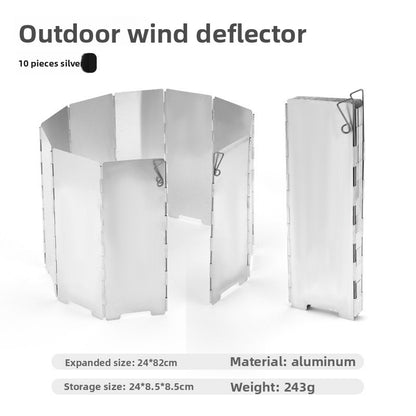 Foldable Aluminum Camping Stove Windshield