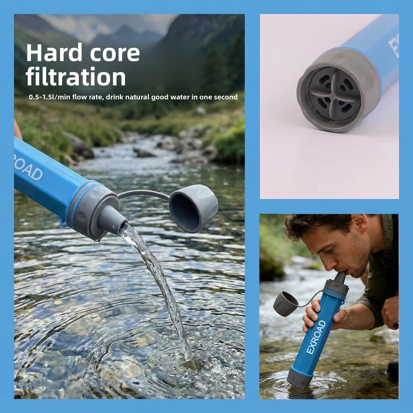 Portable Outdoor Water Filter Straw