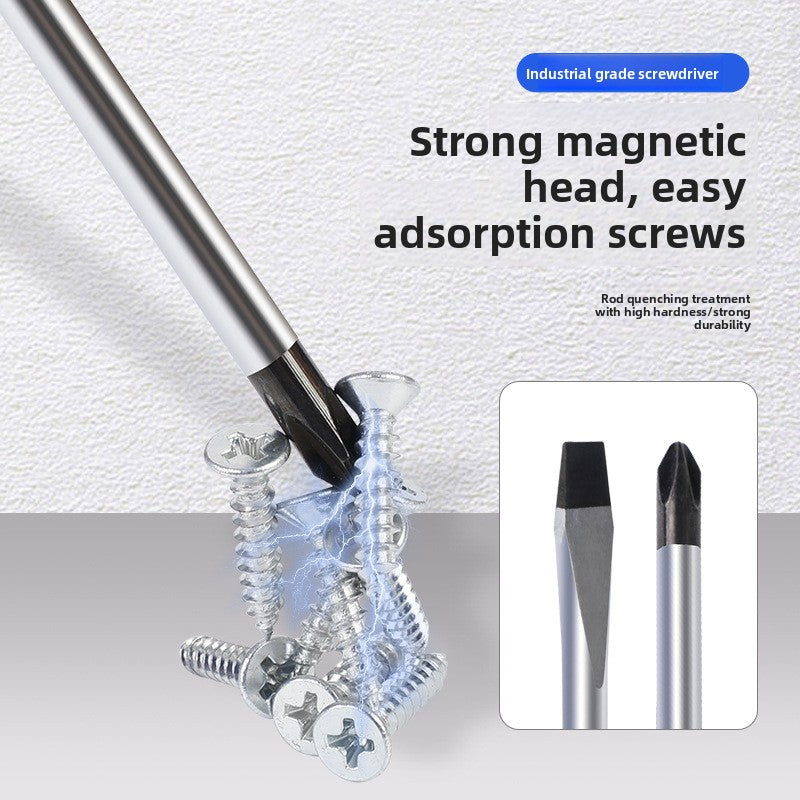 Strong magnetic cross screwdriver with massage handle