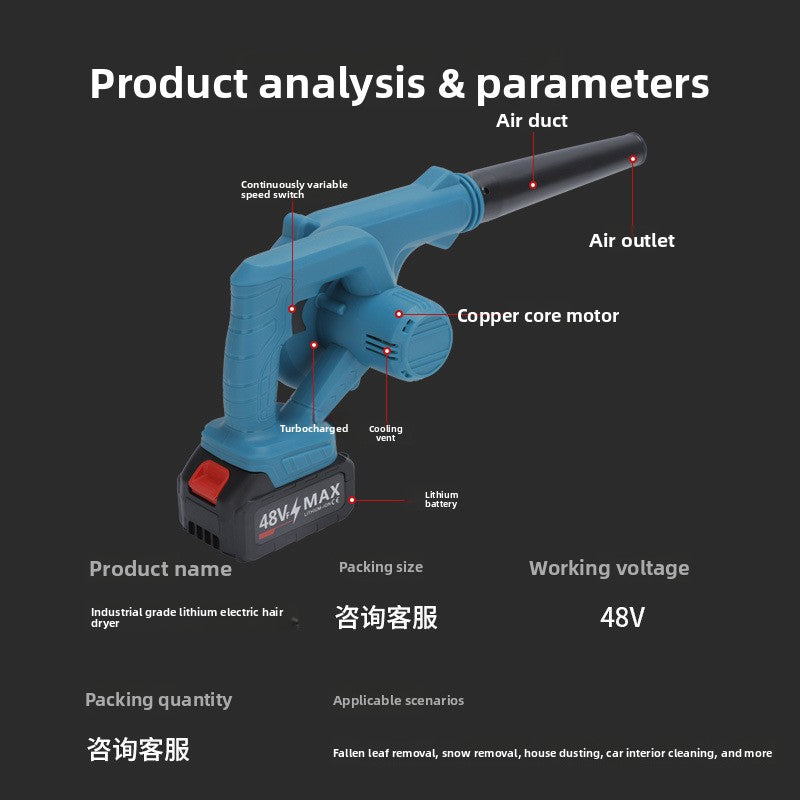 Lithium Battery-Powered Compact High-Performance Blower