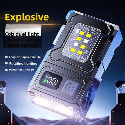 Multifunctional Rotatable LED Flashlight with Power Bank