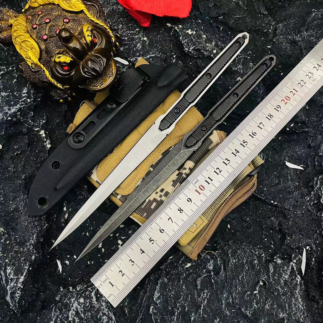 Compact Outdoor Tactical Knife with Sheath