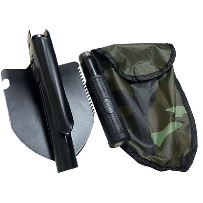Multi-functional folding entrenching shovel