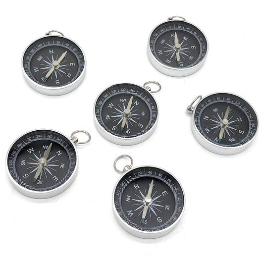 Factory Wholesale G44 Outdoor Keychain Metal Compass in Stock Aluminum Alloy Material