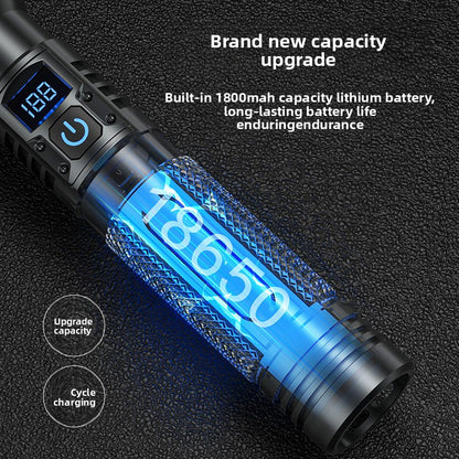 Rechargeable Zoom Flashlight with Digital Display