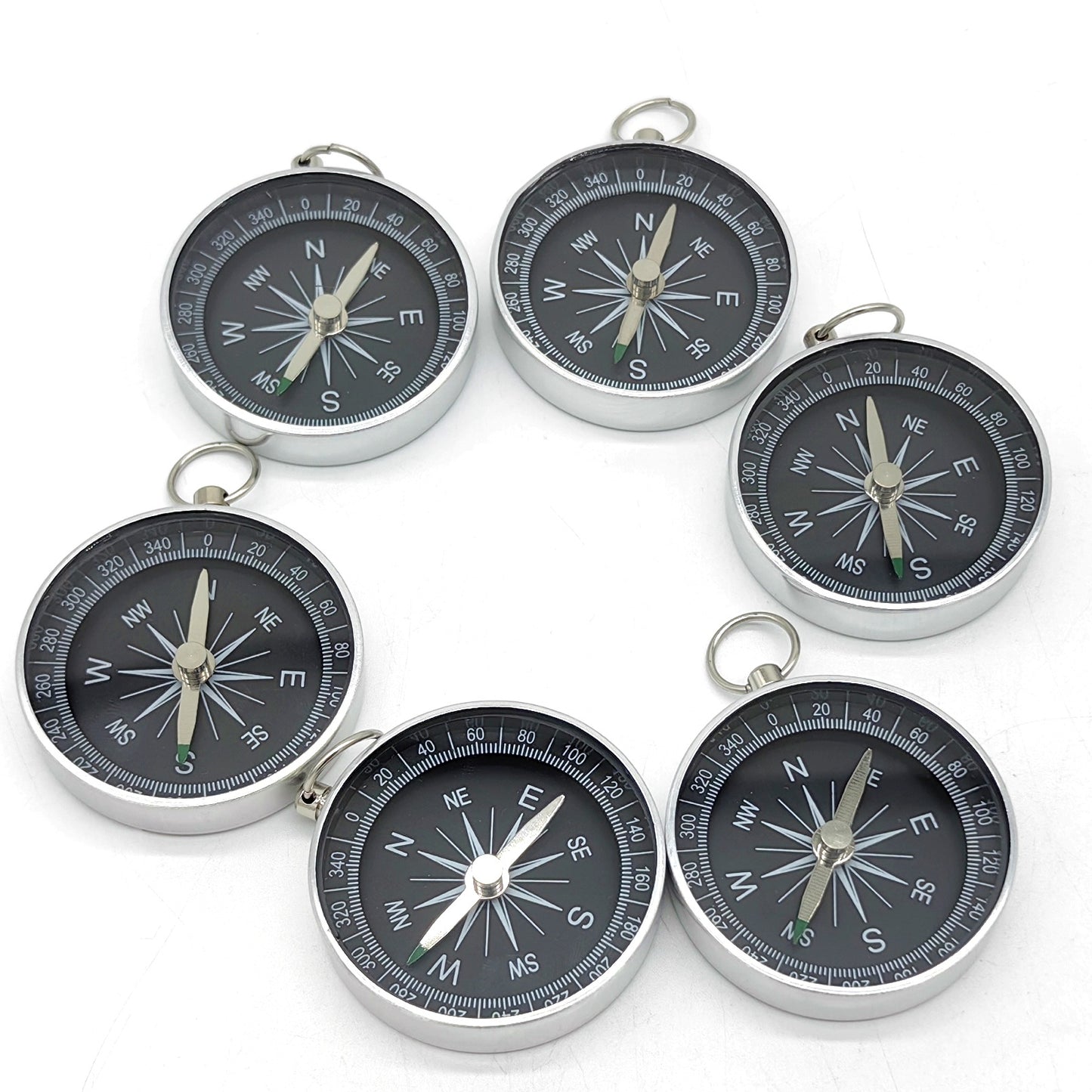 Factory Wholesale G44 Outdoor Keychain Metal Compass in Stock Aluminum Alloy Material