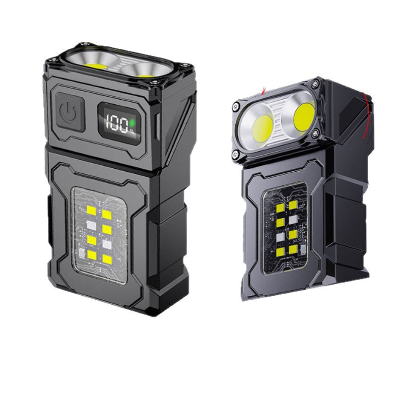 Multifunctional Rotatable LED Flashlight with Power Bank
