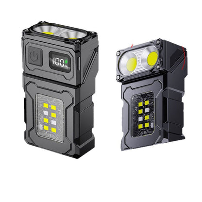 Multifunctional Rotatable LED Flashlight with Power Bank