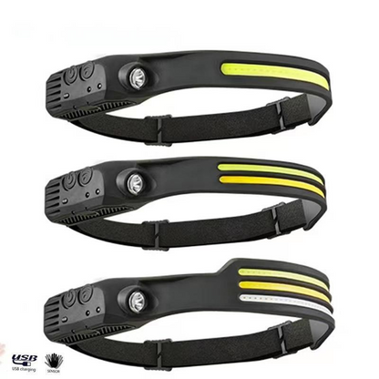 Silicone USB Rechargeable COB Headlight