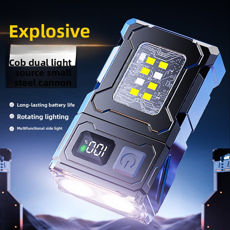 Multifunctional Rotatable LED Flashlight with Power Bank