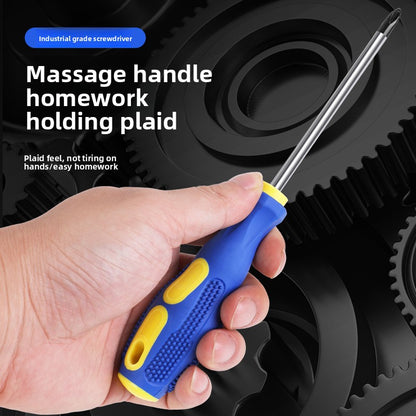 Strong magnetic cross screwdriver with massage handle