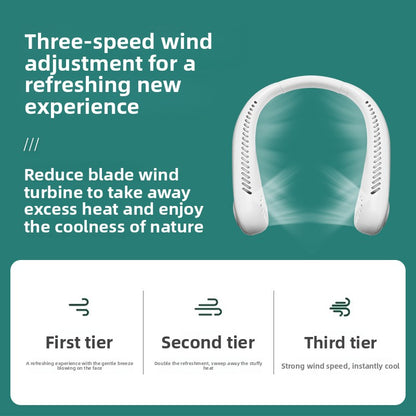 Bladeless USB Rechargeable Neck Fan