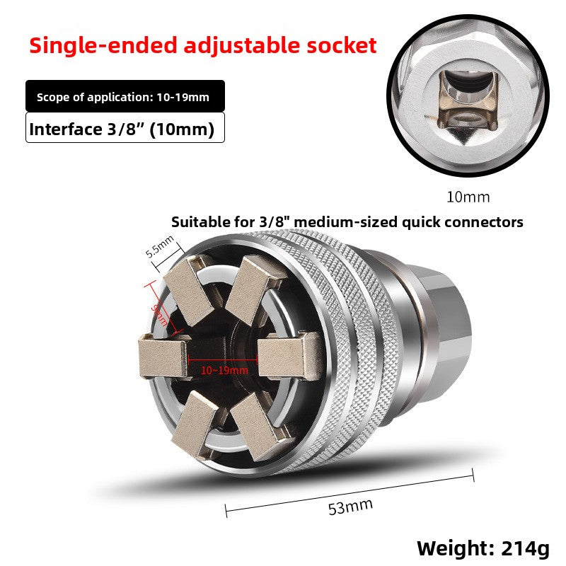 Adjustable Hexagonal Socket Ratchet Wrench Set