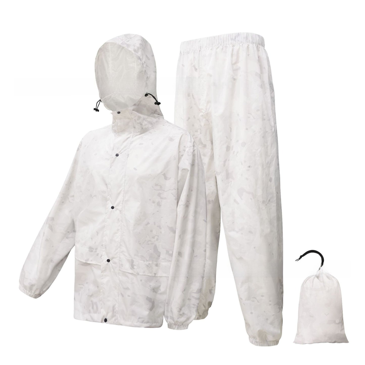 Camouflage raincoat and rain pants