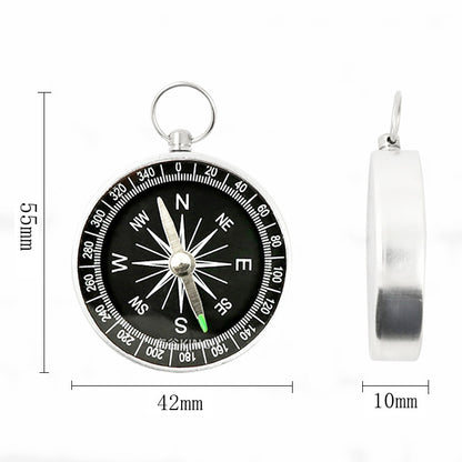 Factory Wholesale G44 Outdoor Keychain Metal Compass in Stock Aluminum Alloy Material