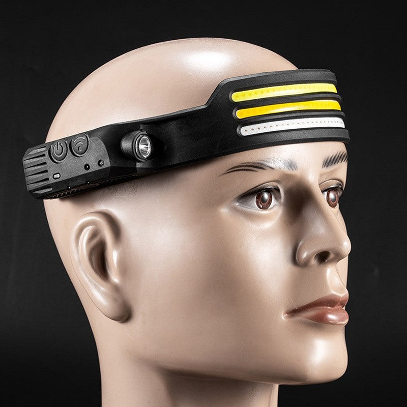 Silicone USB Rechargeable COB Headlight