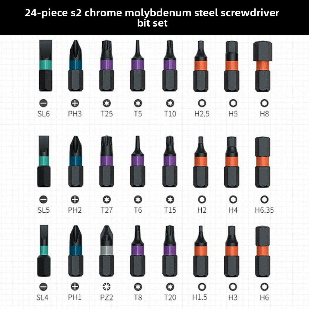 Ratchet Screwdriver Set with 24 Bits