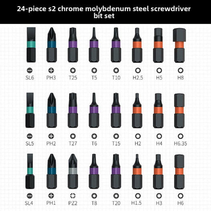 Ratchet Screwdriver Set with 24 Bits